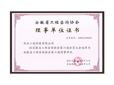 济宁安徽省工程咨询协会理事单位